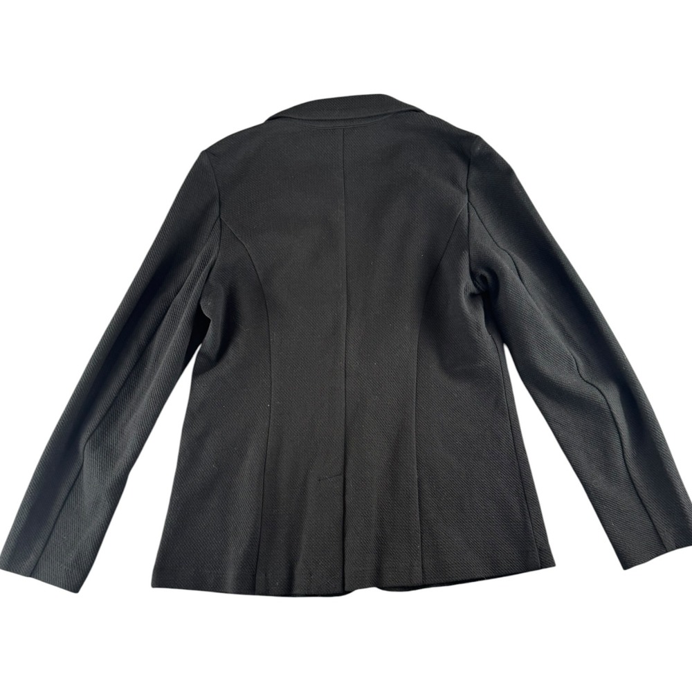 Christopher & Banks Black Textured Knit Single Button Blazer Jacket Womens SZ‎ M - Picture 7 of 7
